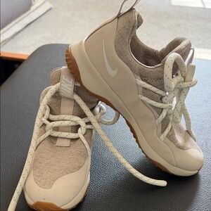 Nike Taupe and Cream Athletic Shoes
